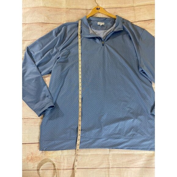 Peter Millar Men's Blue Mini Skull Print Long Sleeve Sweater - 4XT - Picture 6 of 15